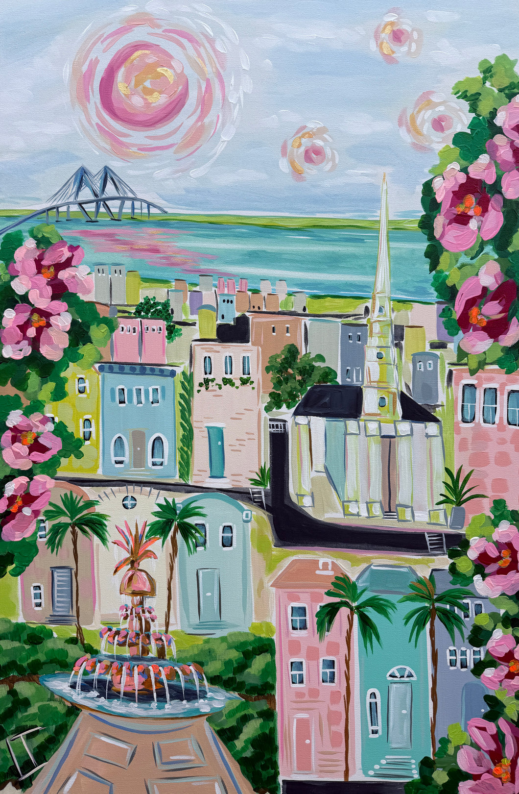Camellias and Rooftops