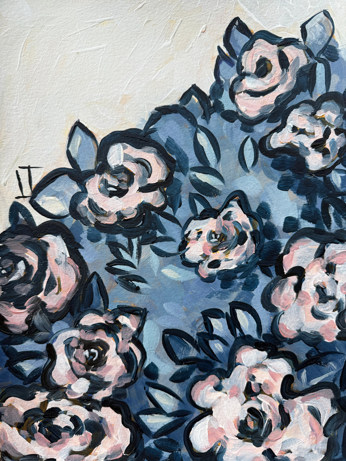 Roses in Blue: Floral Print