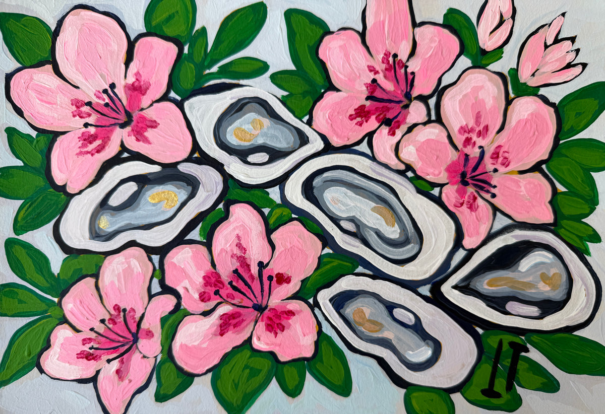 Oysters and Azaleas: Floral Print