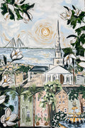 Magnolias and Rooftops:  Charleston Inspired Print