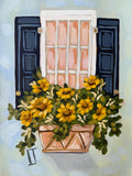 Sunflowers at the Window: Floral Print