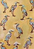 Heron Pattern in Yellow:  Coastal Print