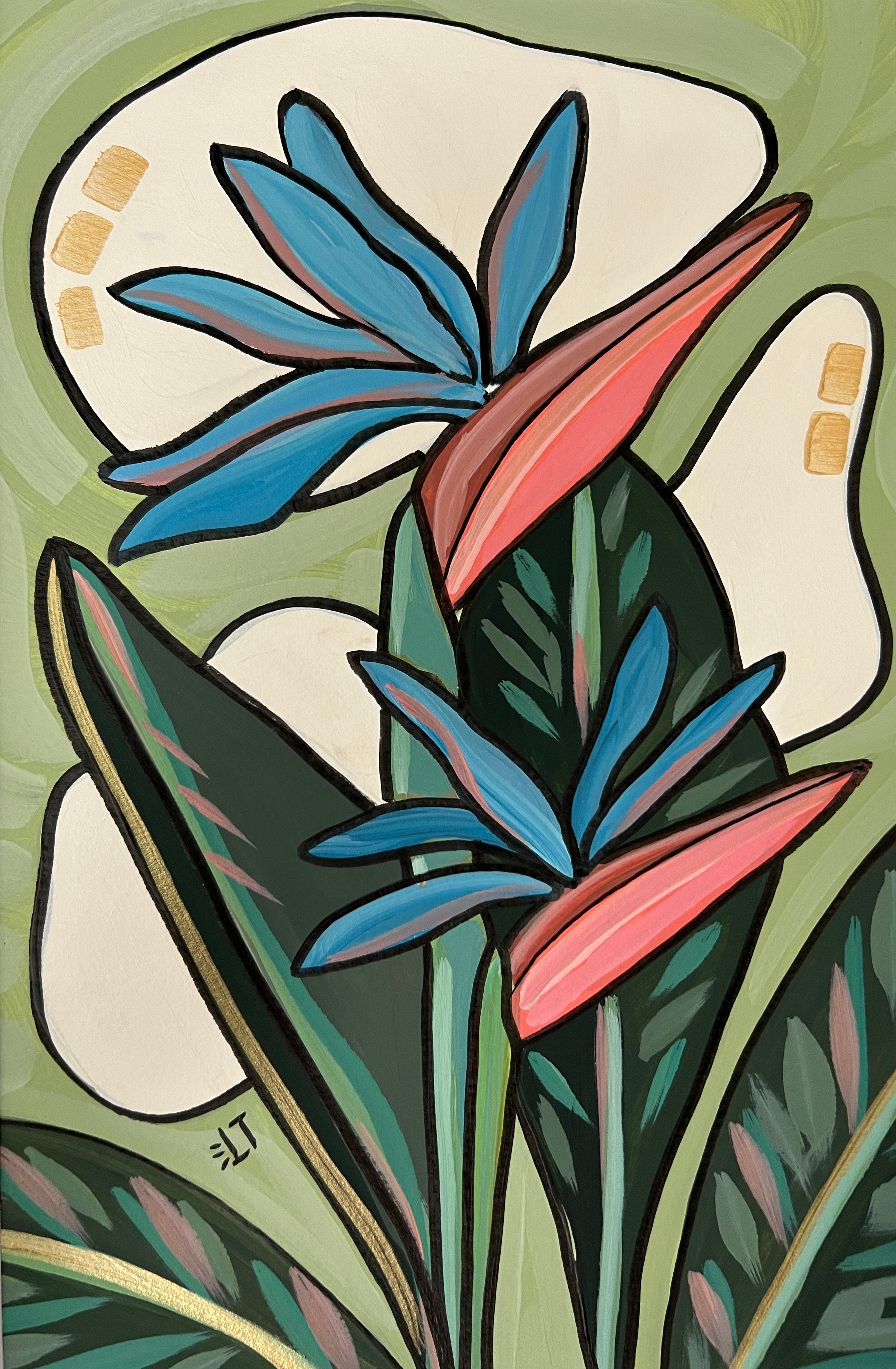 Bird of Paradise in Green